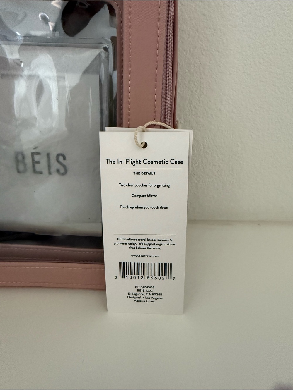 BEIS Pink Atlas In-Flight Cosmetic Cases - Picture 6 of 8